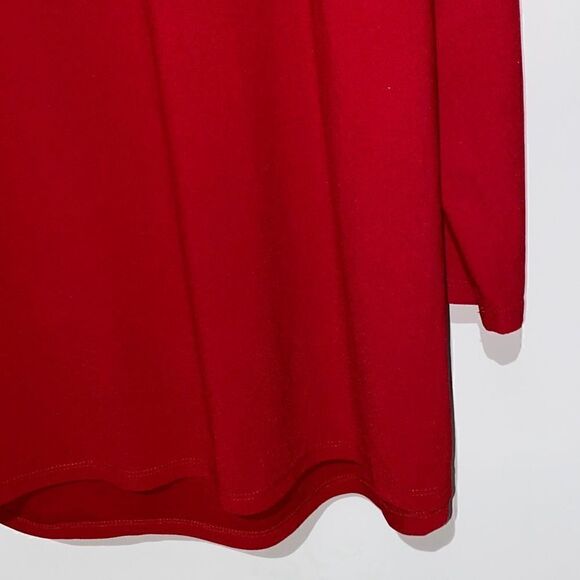 Love Scarlett Women's Ruby Red Chest Key Hole Tunic Blouse Size 2X NWT - Picture 9 of 9